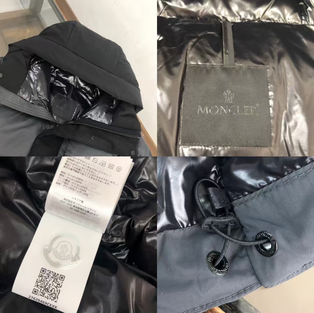 Moncler P440 Hooded Puffer in Charcoal Grey – Insulated Alpine Luxury