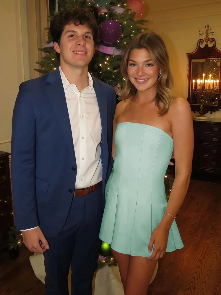 Hydrangea | Mint Green - Strapless Satin Pleated A-line Short Homecoming Dress