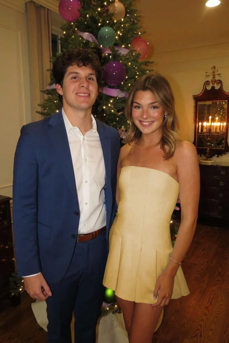 Hydrangea | Yellow - Strapless Satin Pleated A-line Short Homecoming Dress