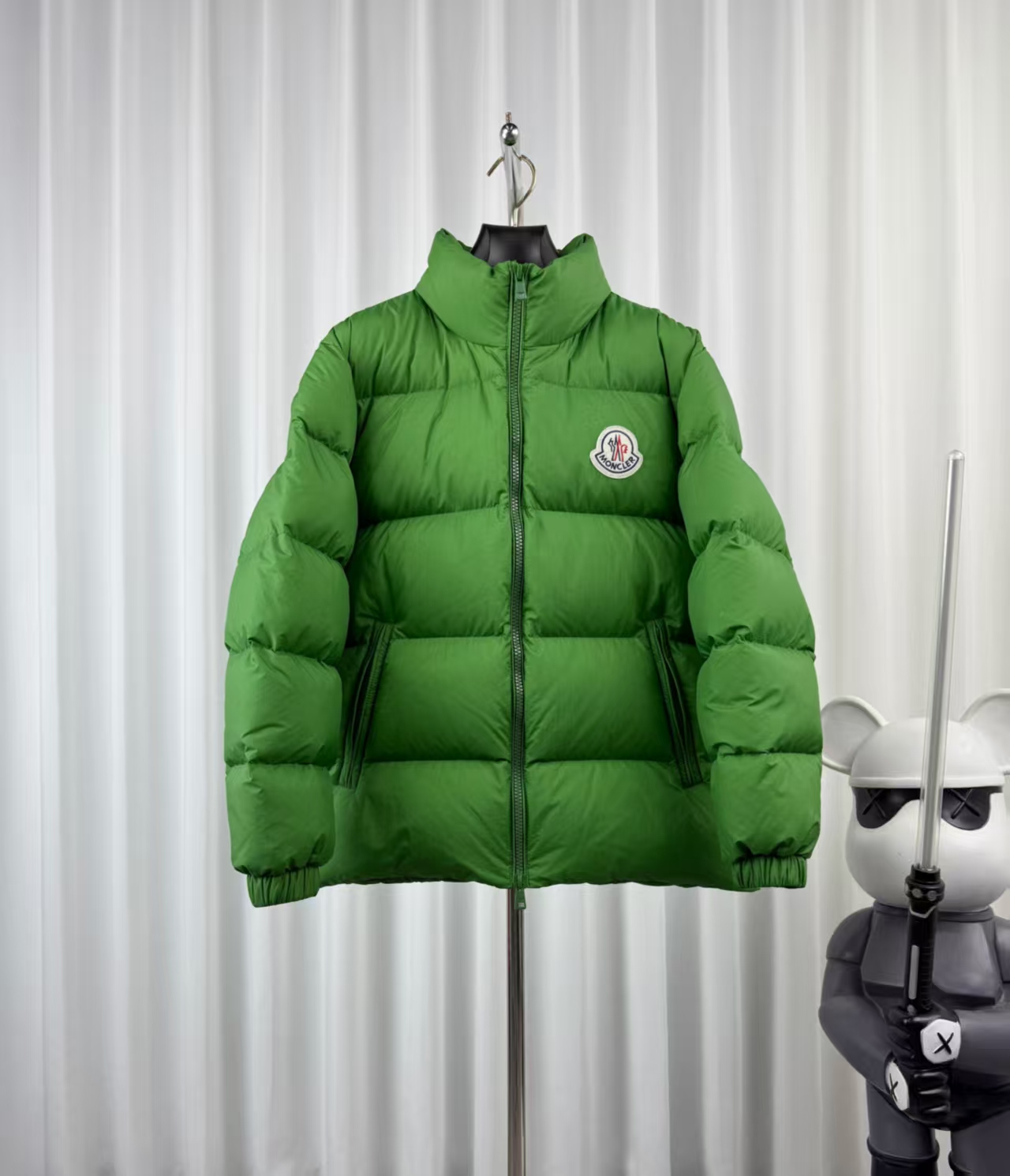 Moncler Citala Green Cropped Lightweight Down Jacket