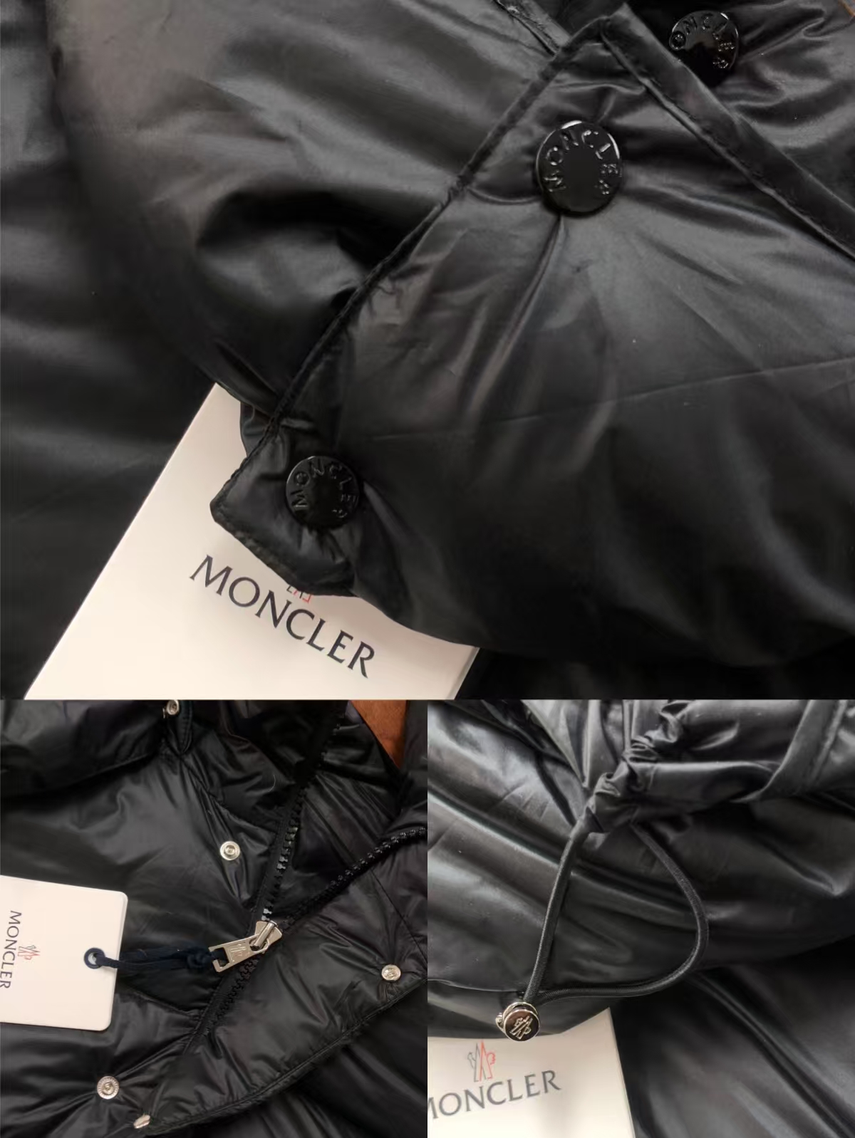 Moncler Black Long Down Coat – Elegant Extended Puffer