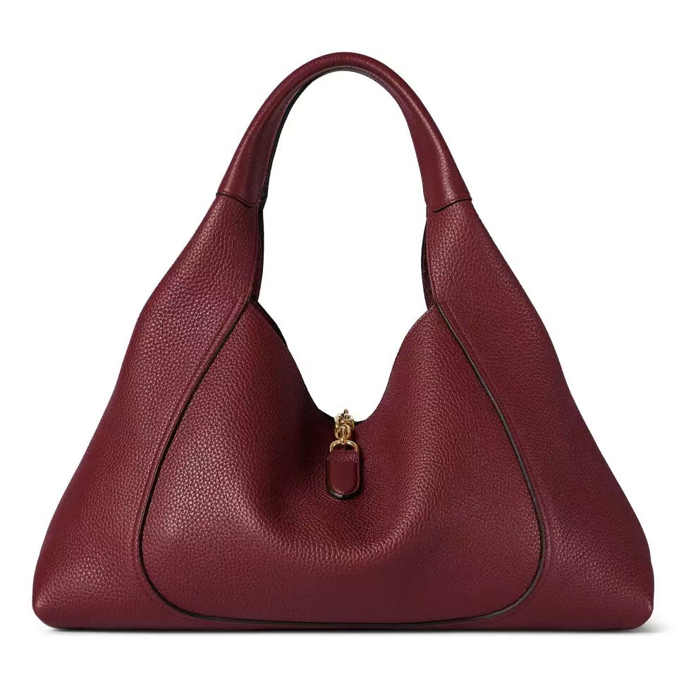 Gucci Softbit Large Shoulder Bag | Gucci Ancora Red Grained Leather with Oversized Horsebit