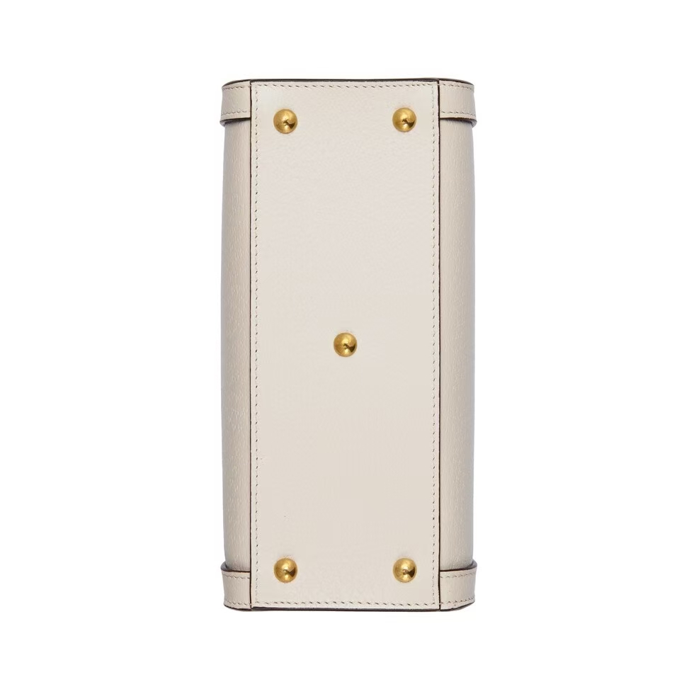 Gucci Diana Small Bamboo Tote Bag in White | Leather with Detachable Neon Straps