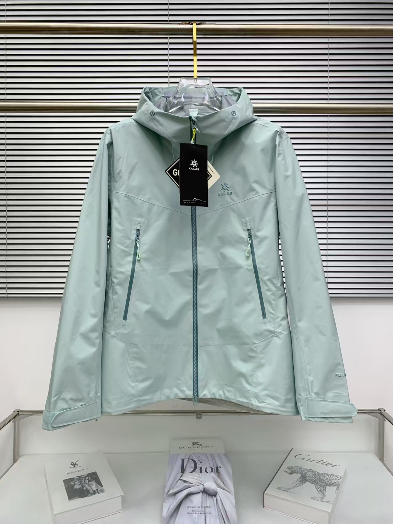 KAILAS Mint Green Lightweight Hardshell – Waterproof Windproof Hooded Technical Shell