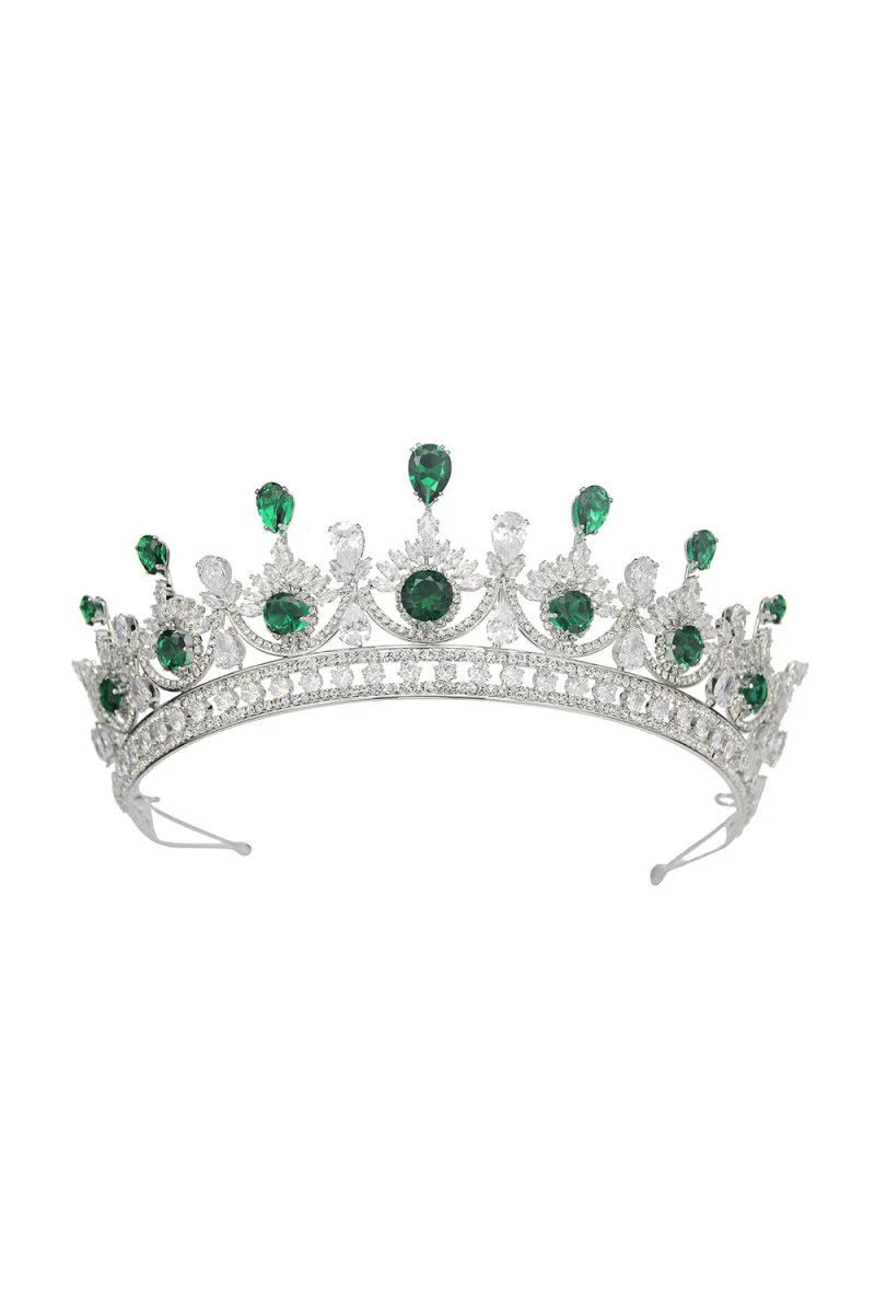 Green Zircon Wedding Crown