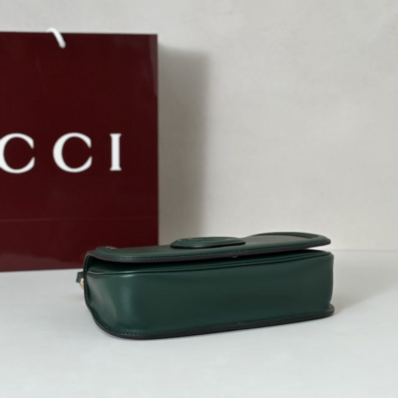 Gucci Blondie Medium Tote Bag in Green | Leather with Interlocking Double G Logo