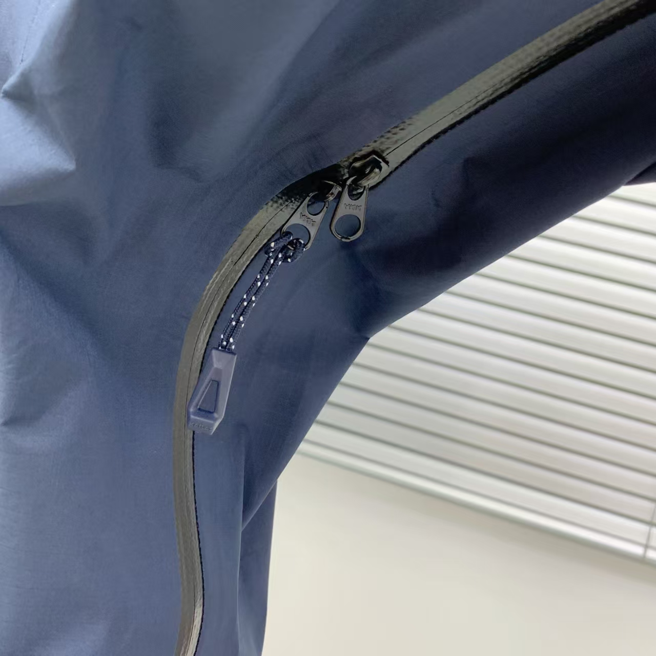 KAILAS Navy Blue Hooded Hardshell Jacket – Lightweight, Windproof & Waterproof with Embroidery