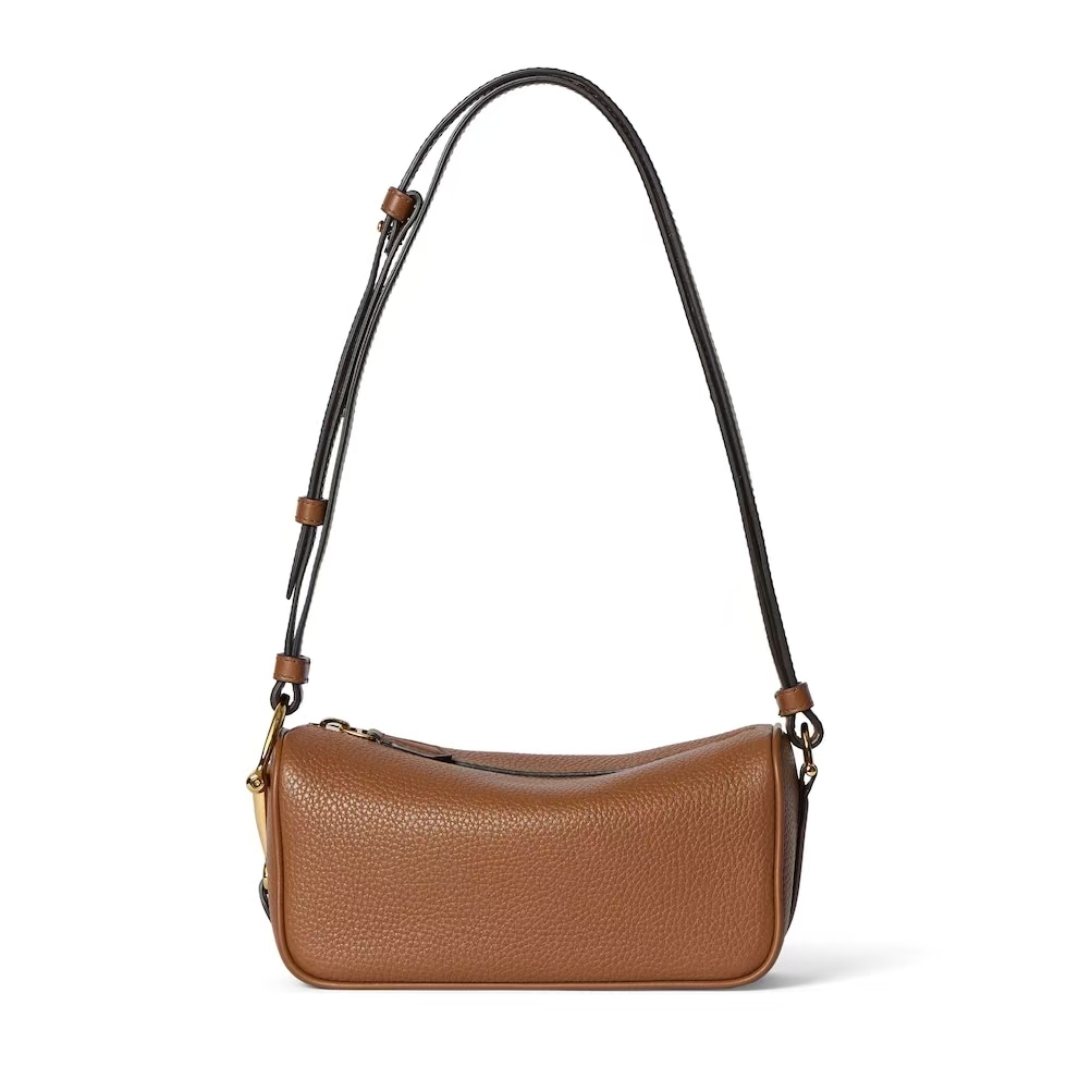 Gucci Half Horsebit Mini Bag | Brown Grained Soft Leather with Half Horsebit Detail