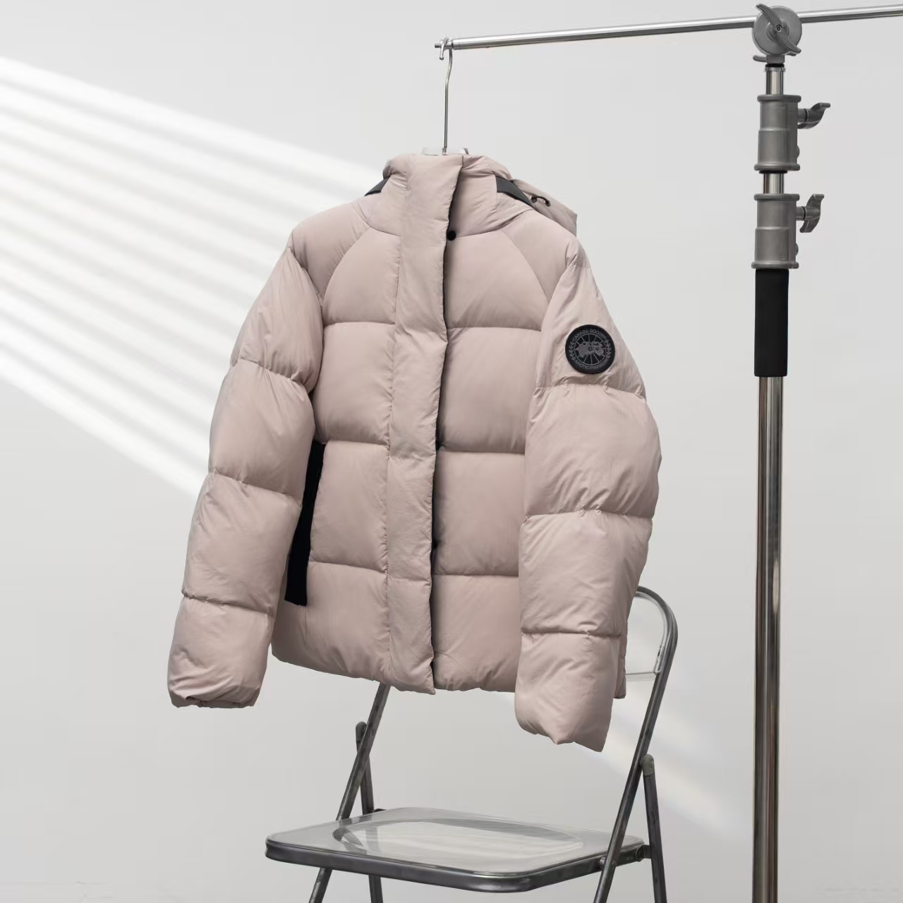 Canada Goose Light Pink Hooded Down Parka