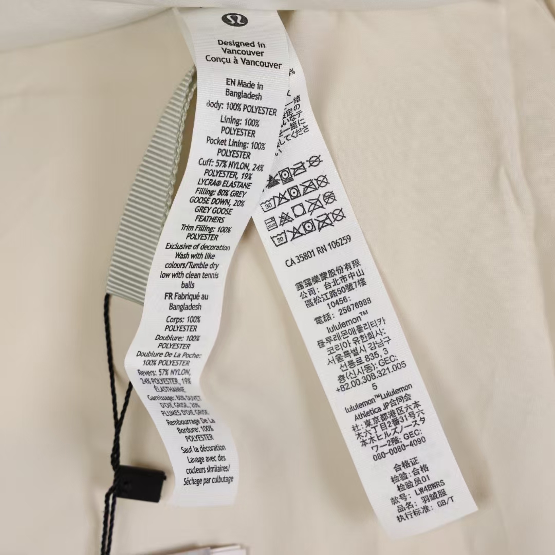 Lululemon Winder Puff Cropped Jacket in White – Lightweight Down Puffer