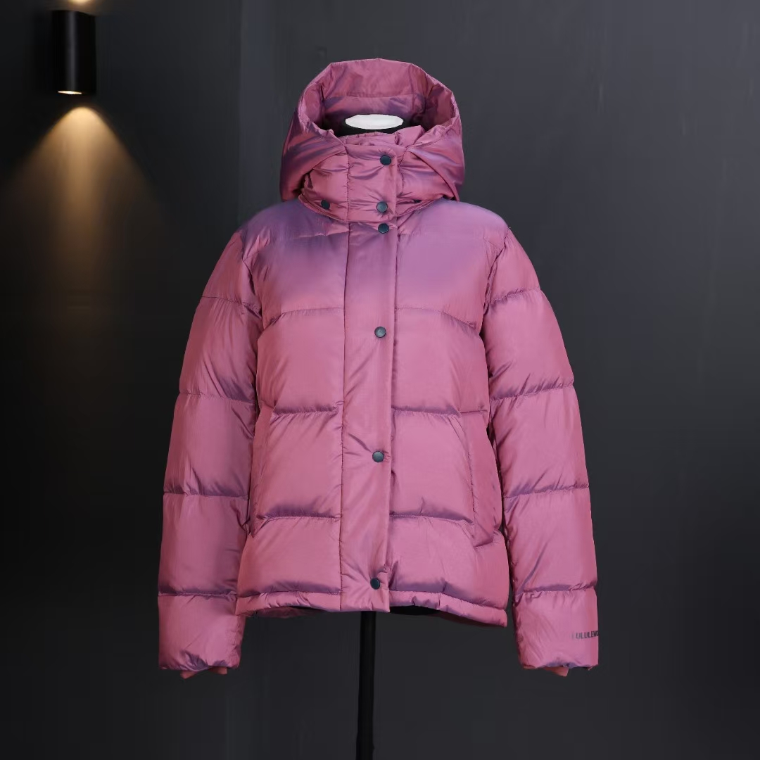 Lululemon Magenta Cropped Winder Puff – Bold Lightweight Down Jacket