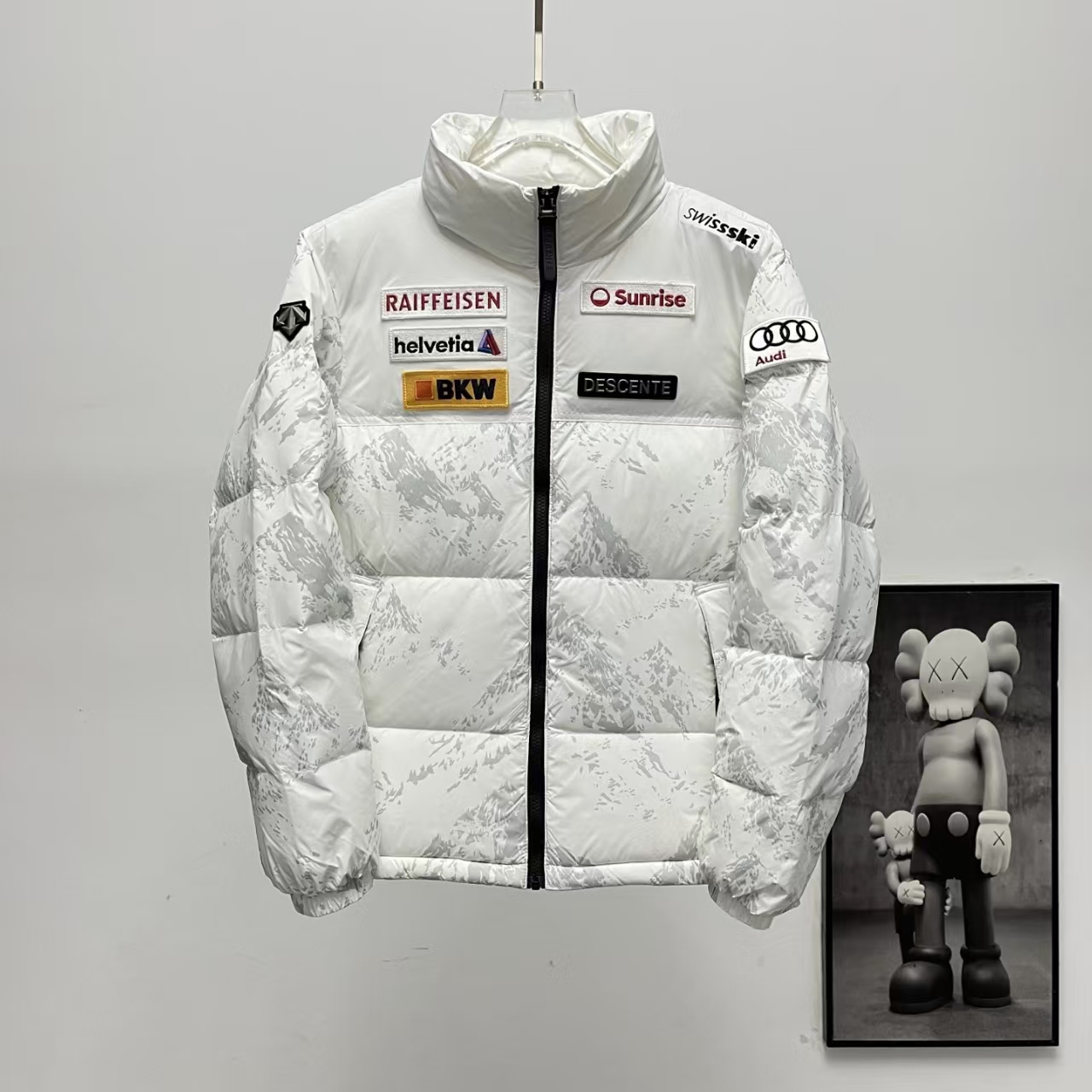 DESCENTE x Audi Multi-Badge 2.0 Down Jacket in White – Collaborative Performance Luxury
