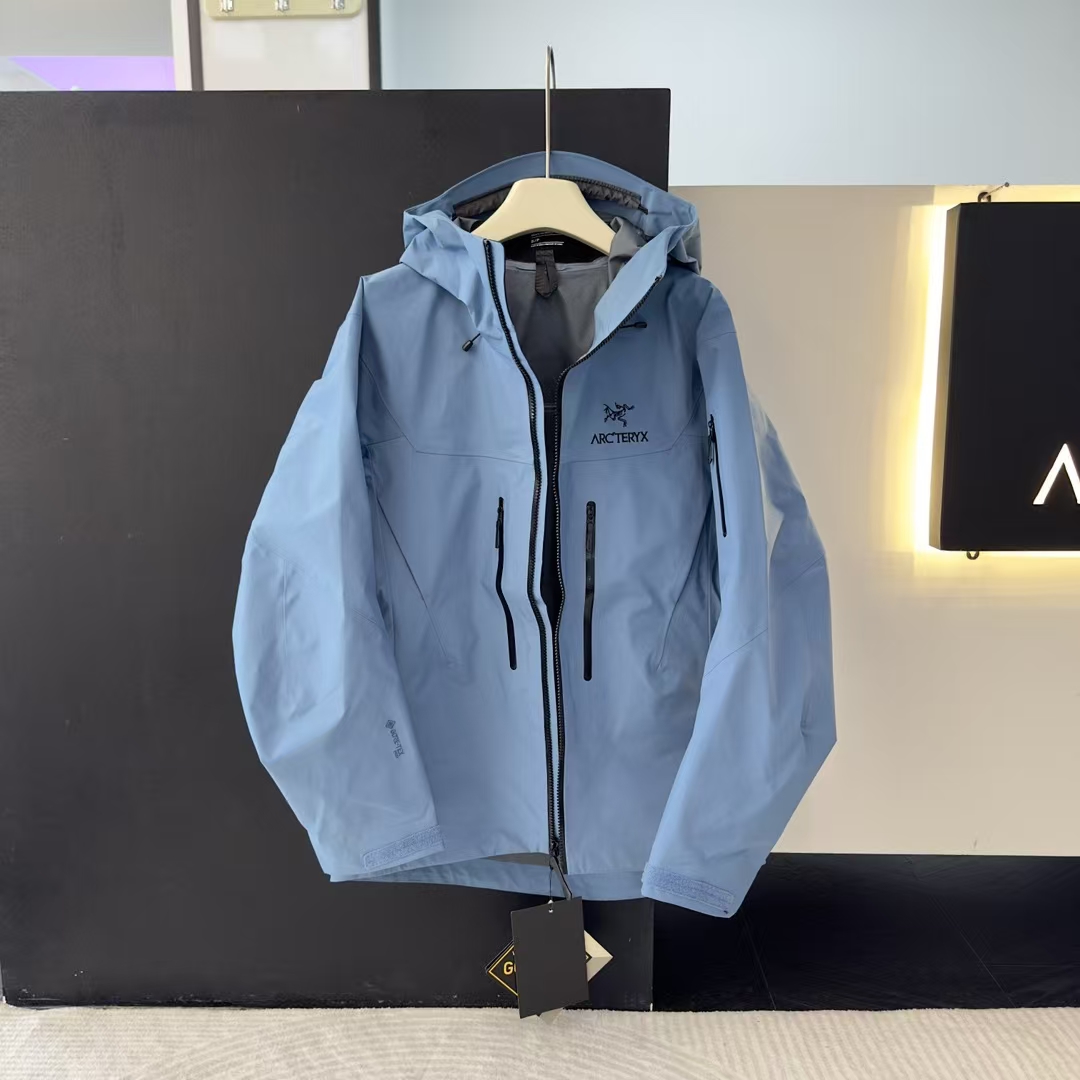 Arc'teryx Sky Blue GORE-TEX Pro Hardshell Jacket with Embroidery
