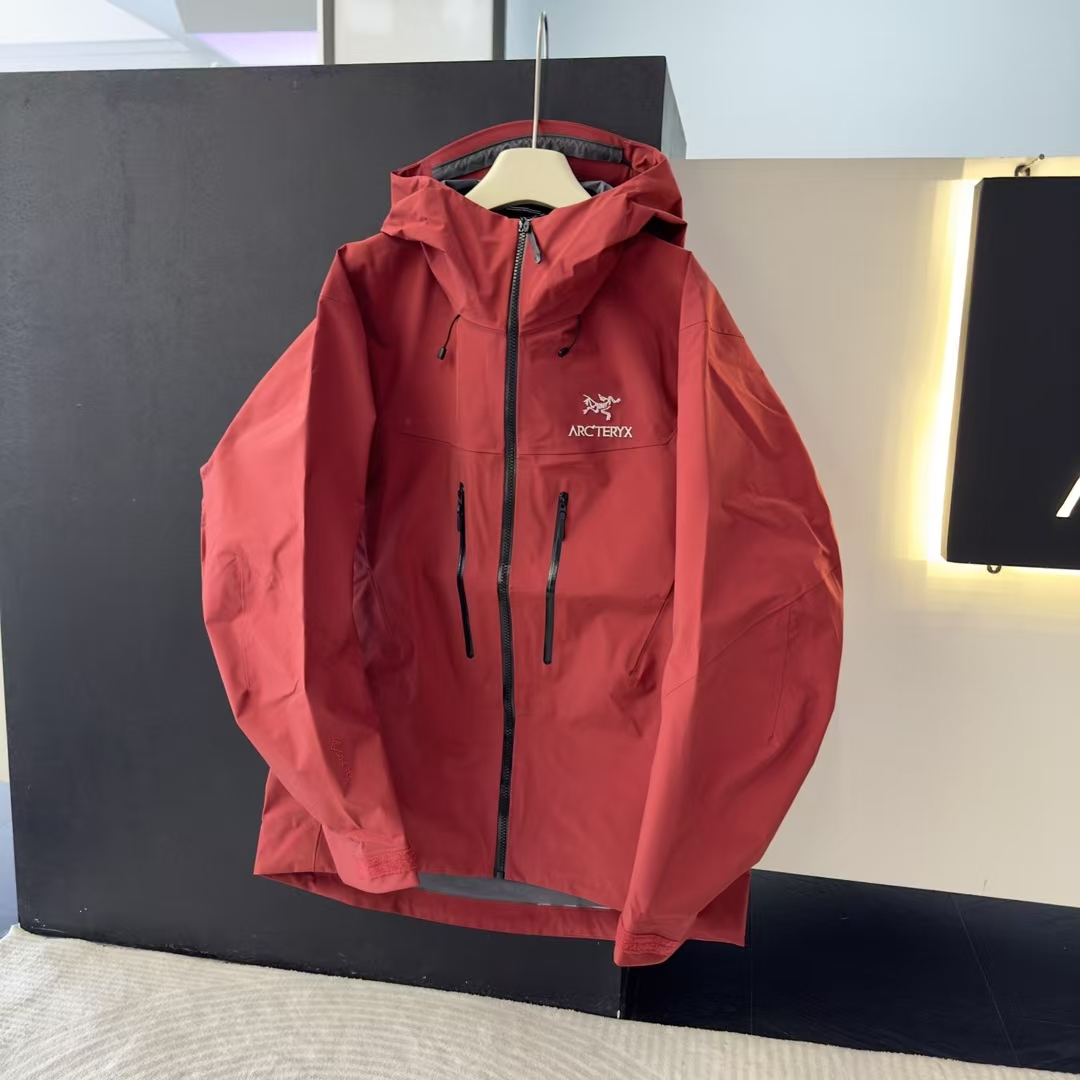 Arc'teryx Red GORE-TEX Pro Hardshell Jacket with Embroidery