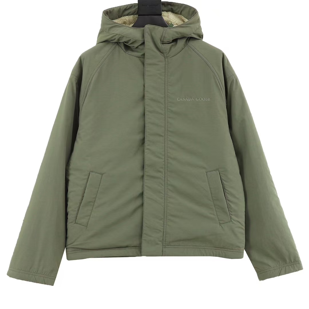 Canada Goose Reversible Lambswool Jacket in Adaptable Olive Green