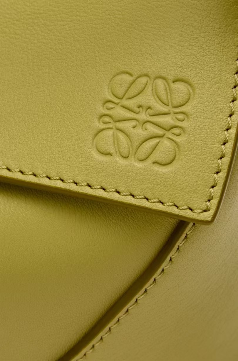 LOEWE Small Puzzle Edge Bag in Light Moss Classic Calfskin