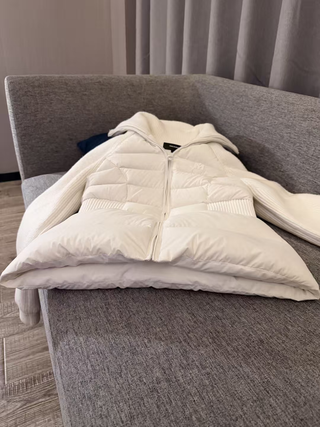 MACKAGE FOXY White Down Parka, Wool Blend, Women's Winter Coat