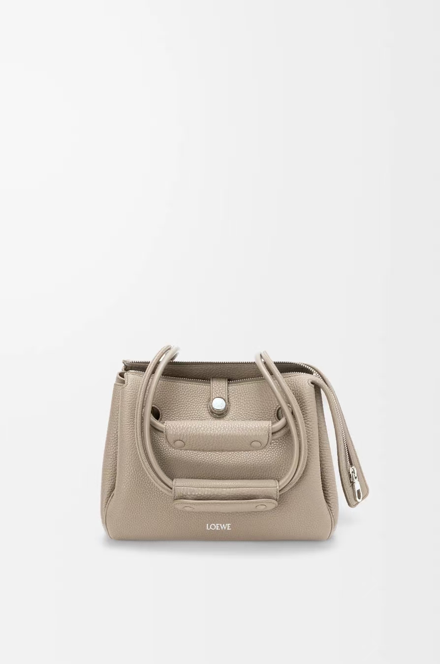 LOEWE Small Madrid Bag - Clay, Soft-Grained Leather & Trapezoid Shape