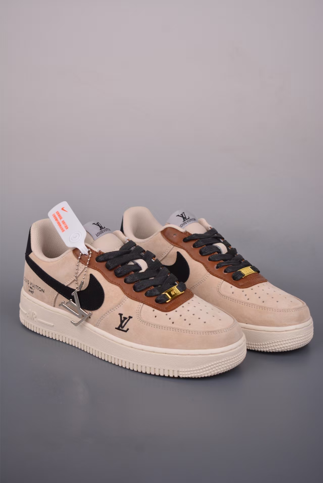Louis Vuitton x Nike Air Force 1 in Beige & White – Collaborative Luxury Sneakers