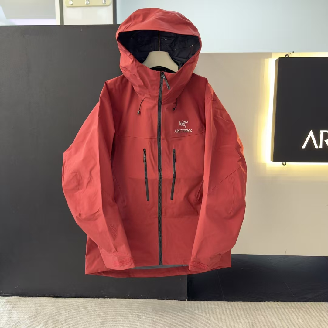 Arc'teryx Red GORE-TEX Pro Hardshell Jacket with Embroidery