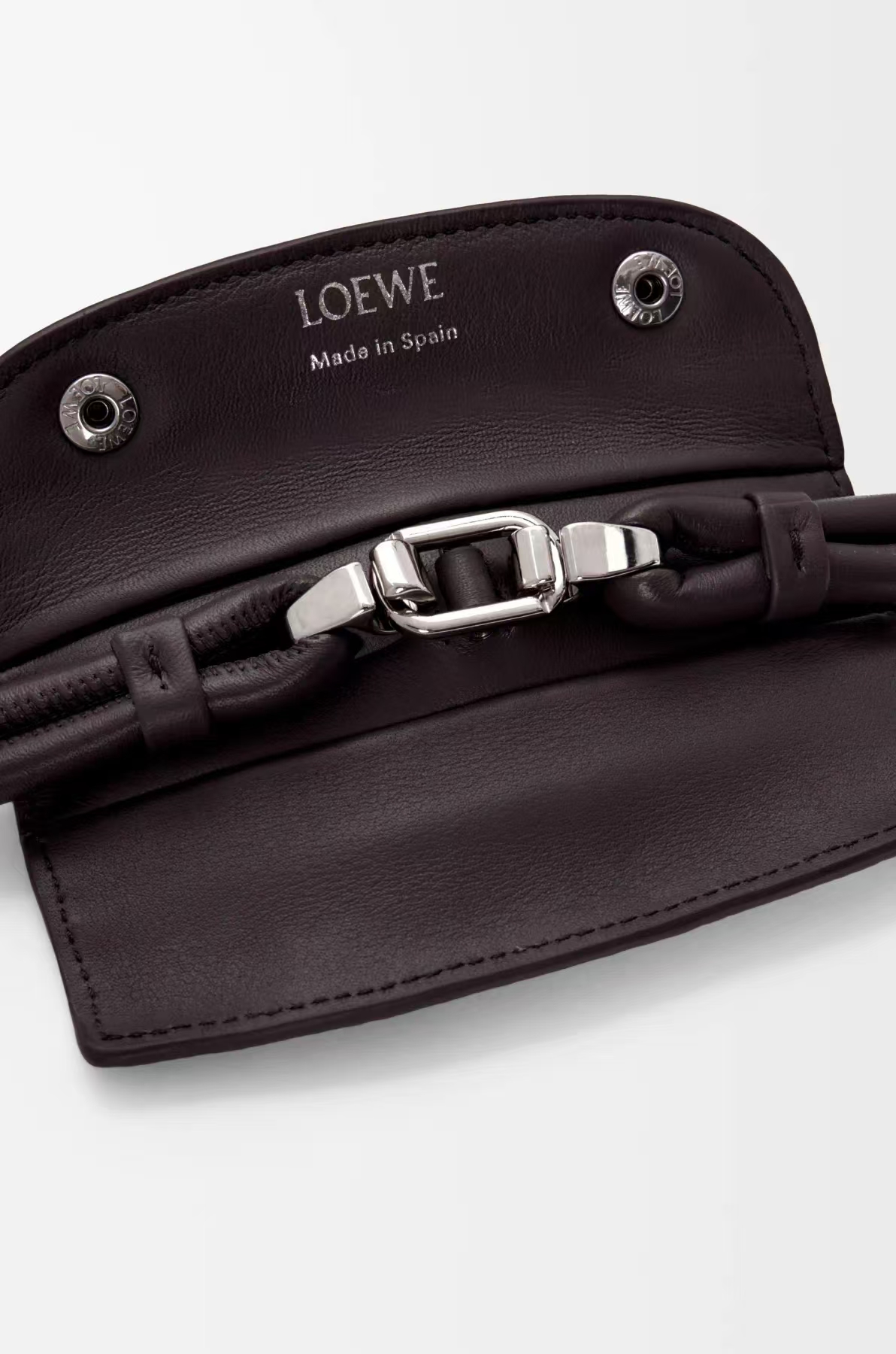 LOEWE Small Madrid Bag - Deep Jet Black, Soft-Grained Leather & Trapezoid Shape
