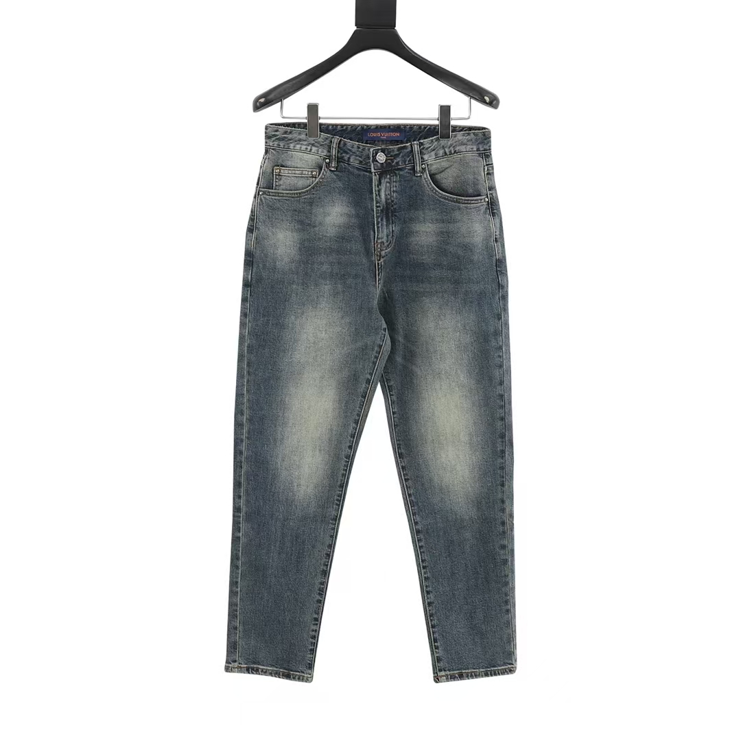 Louis Vuitton Denim Jeans with Playful Graffiti Back Pockets