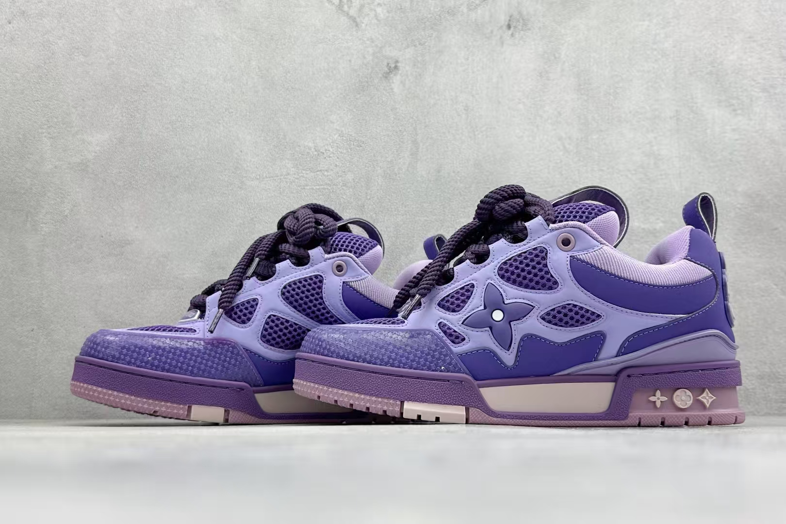 Louis Vuitton Skate Round-Toe Lace-Up Low-Top Sneakers in Purple – Unisex Luxury