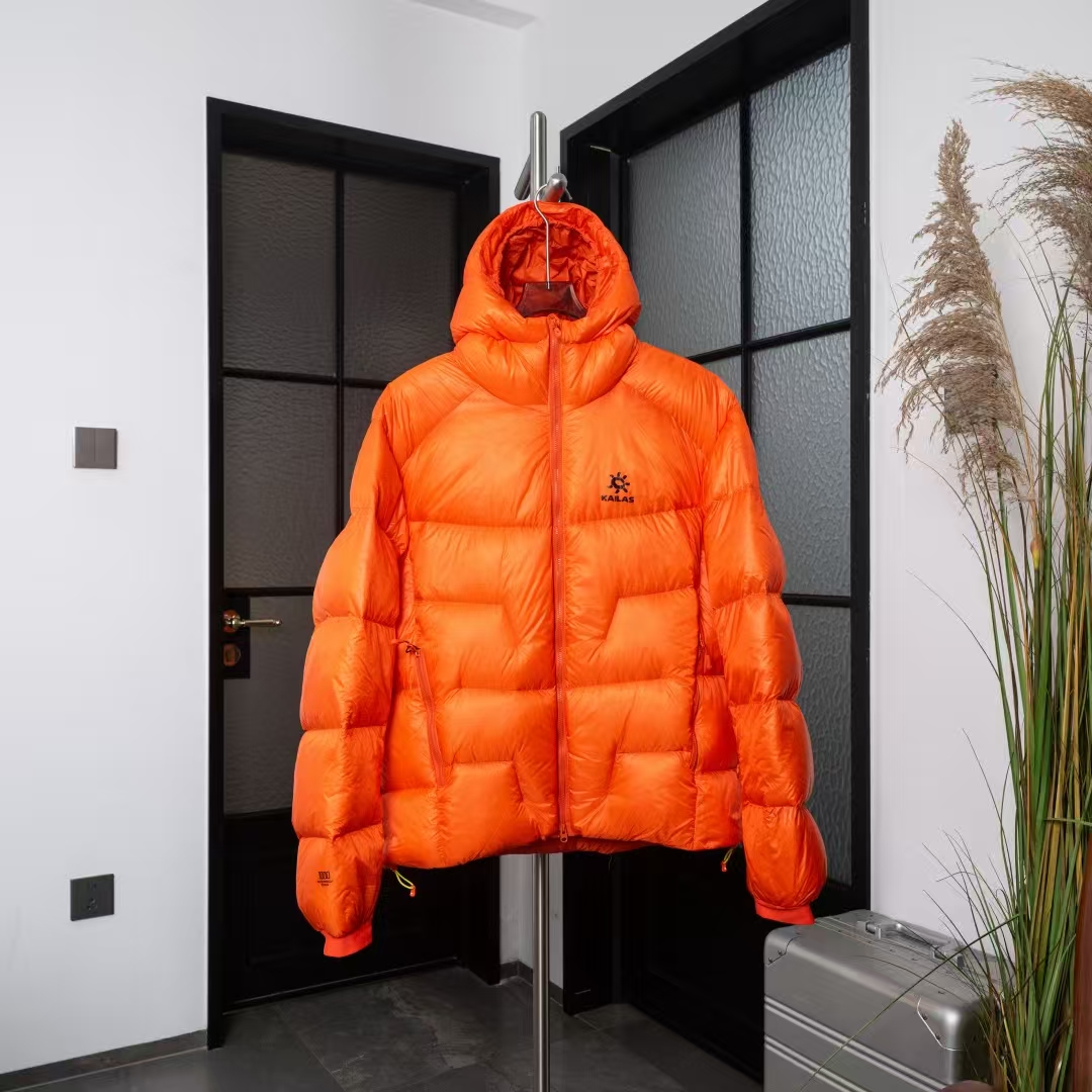 KAILAS 5000GT 1000-Fill Down Jacket in Orange – Ultralight Alpine Parka