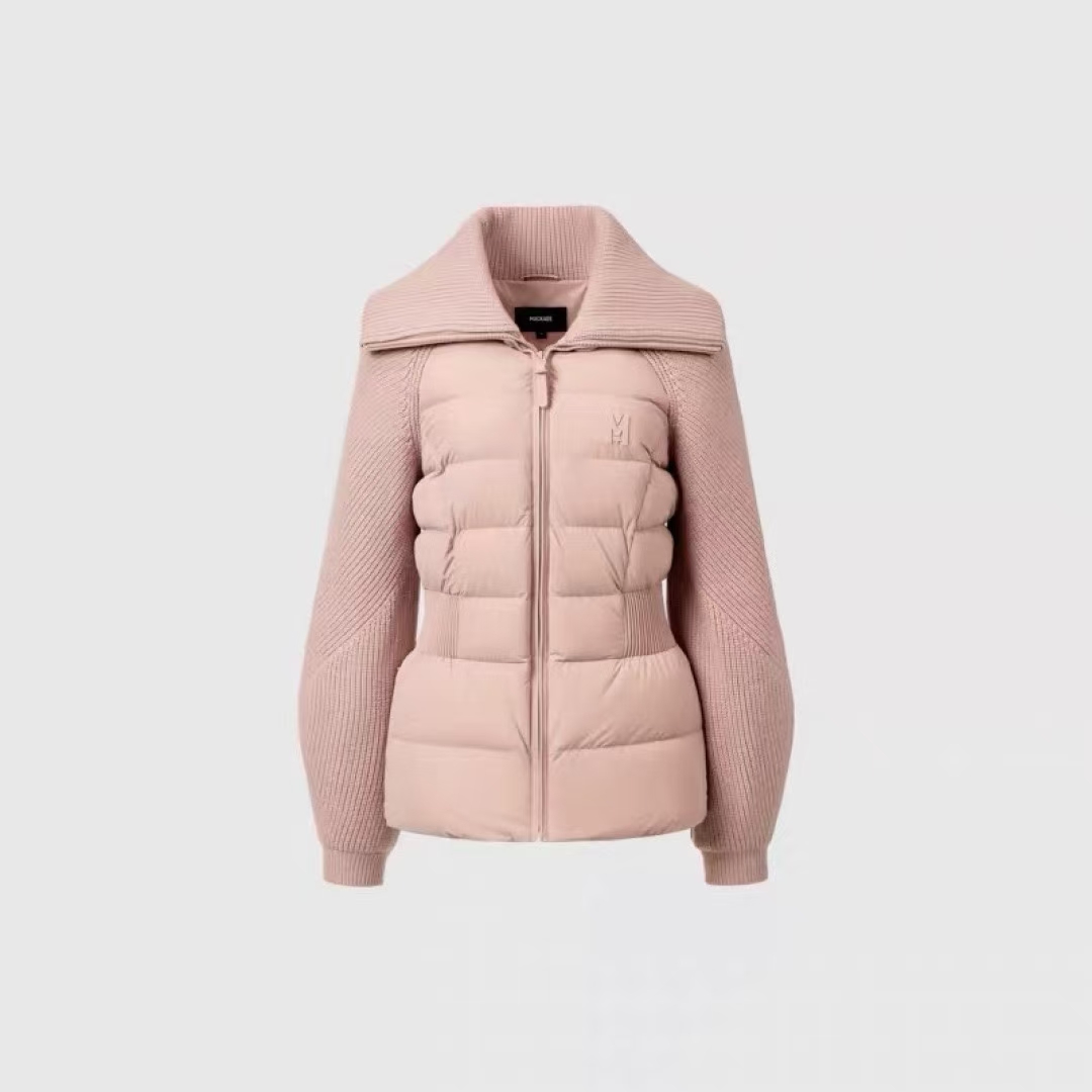 MACKAGE FOXY Pink Wool-Blend Down Parka