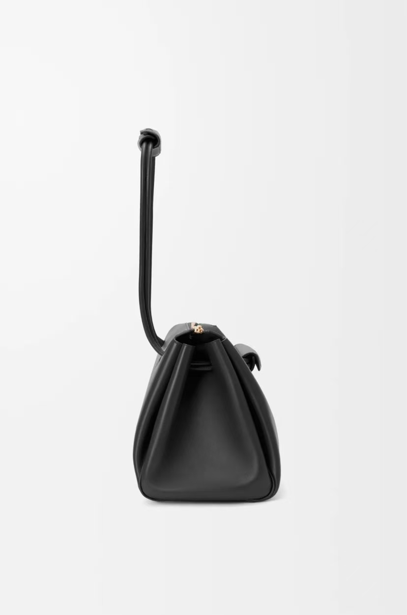 LOEWE Medium Madrid Bag - Black, Trapezoid Shape & Pebble Closure