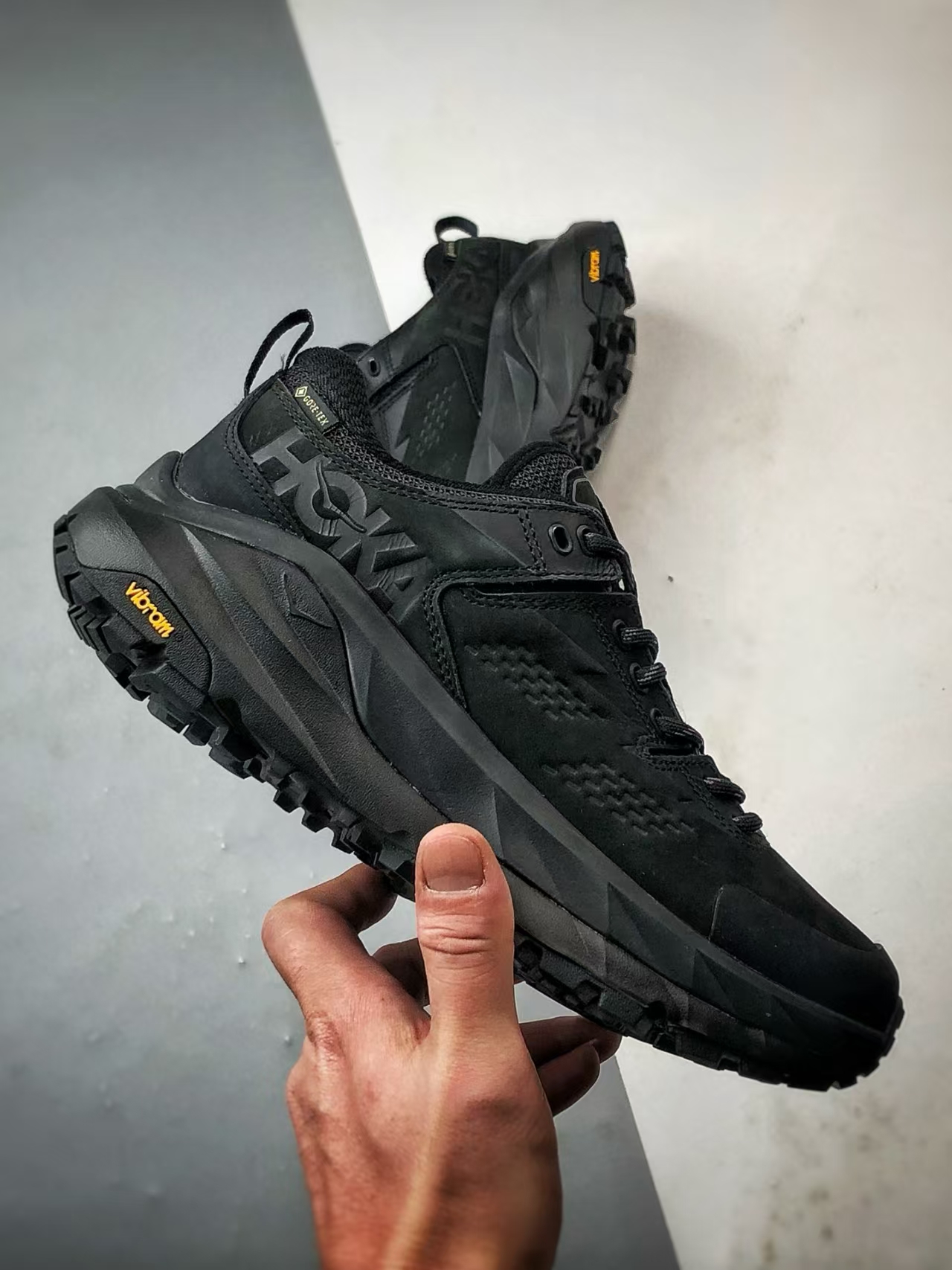 HOKA Kaha Low GTX Black – Waterproof Trail Shoes with Max Cushion