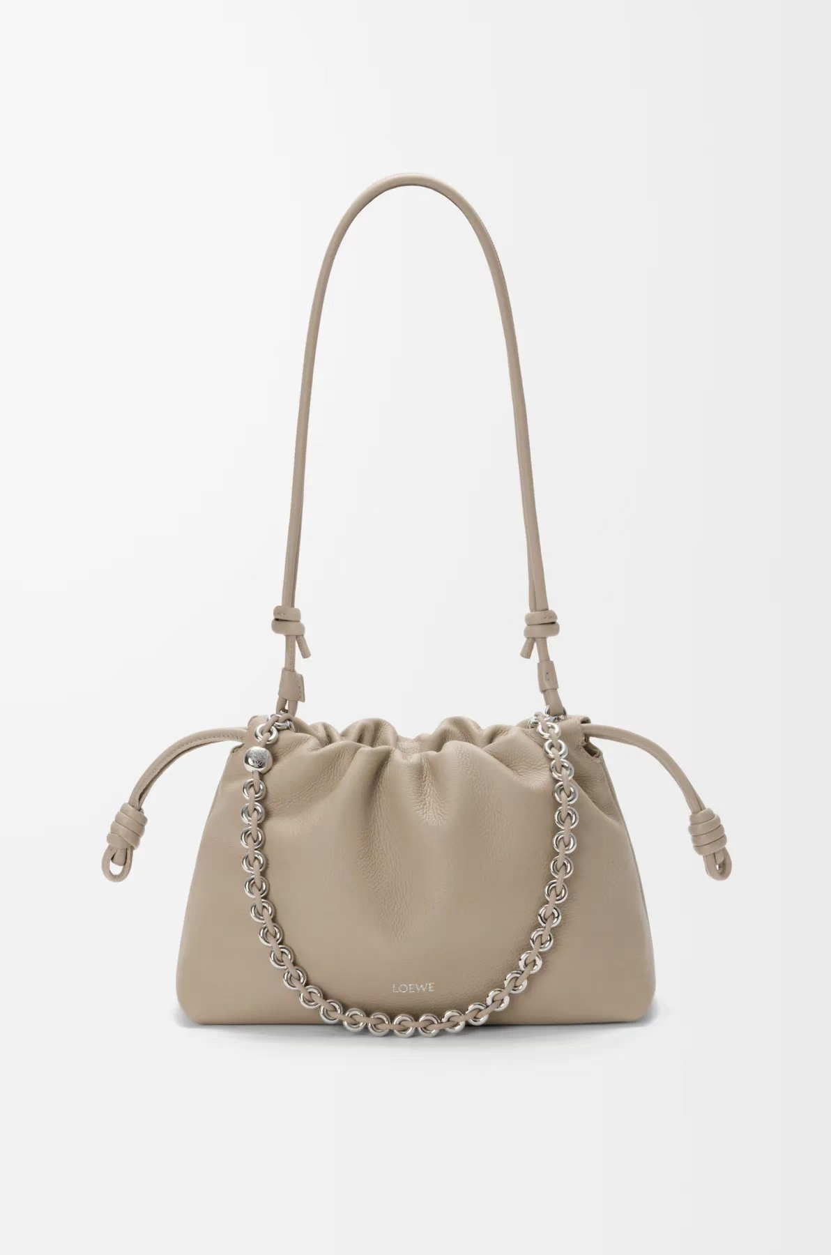 LOEWE Flamenco Medium Bag in Clay Grained Calfskin