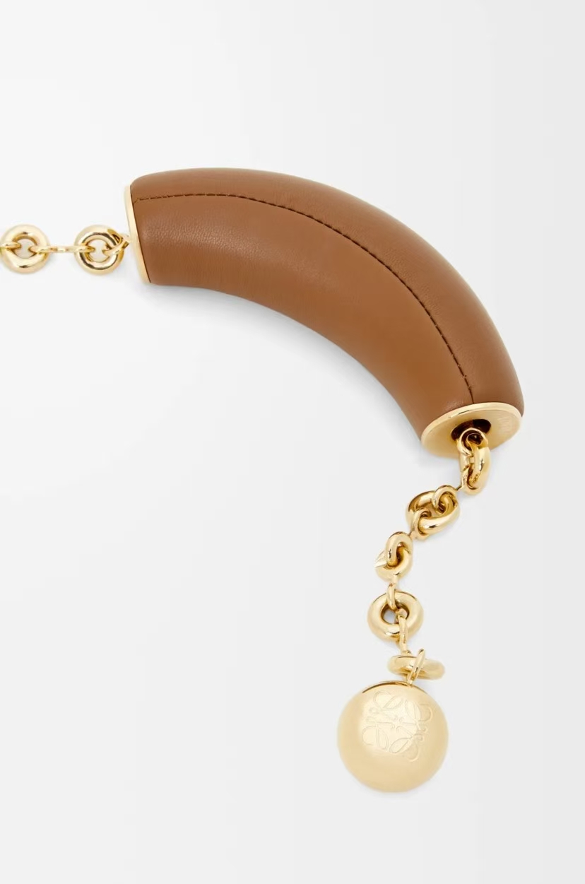 LOEWE Small Squeeze Bag in Oak Brown Soft Napa Sheep Leather