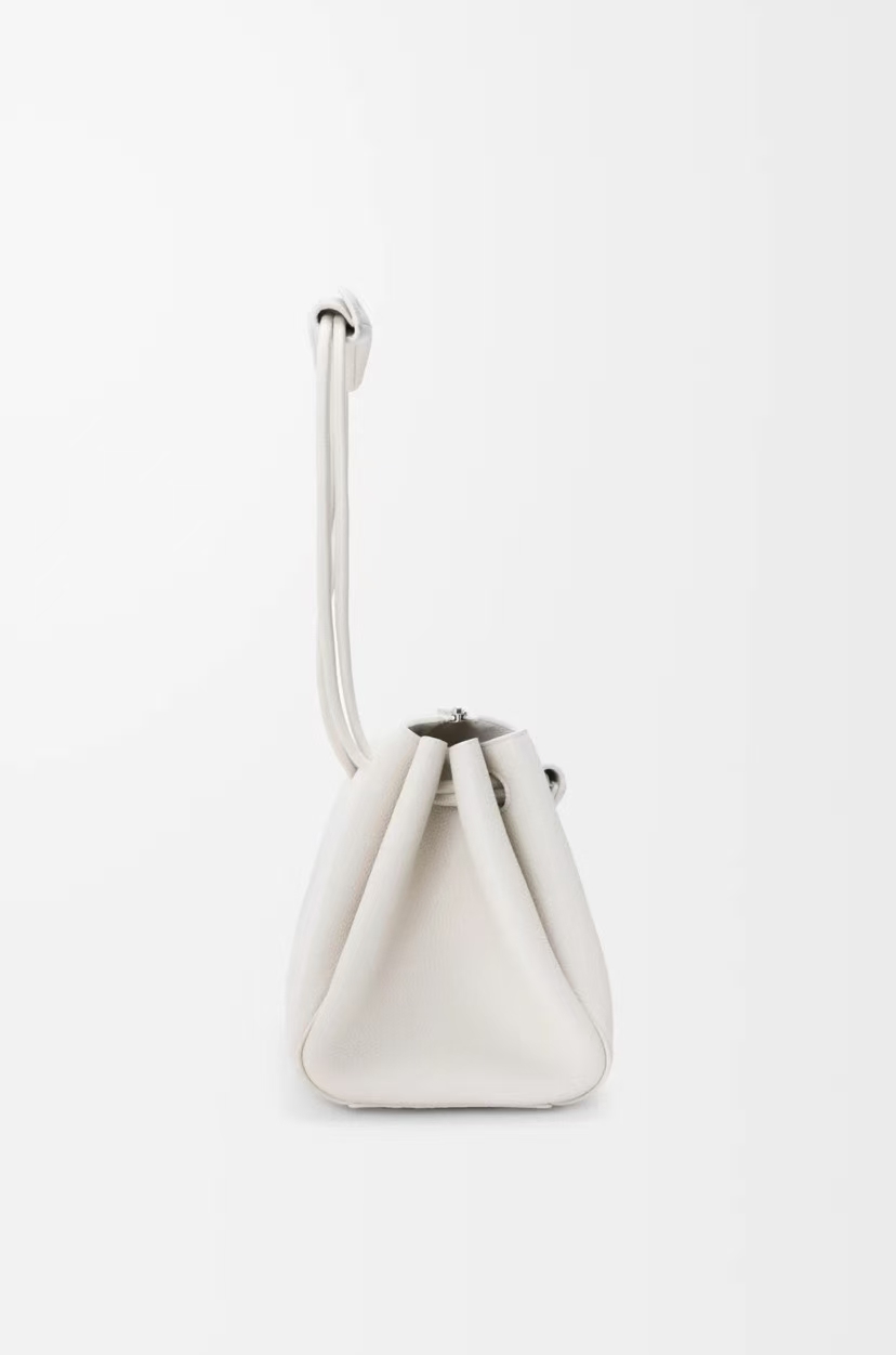 LOEWE Small Madrid Bag - Soft White, Soft-Grained Leather & Trapezoid Shape
