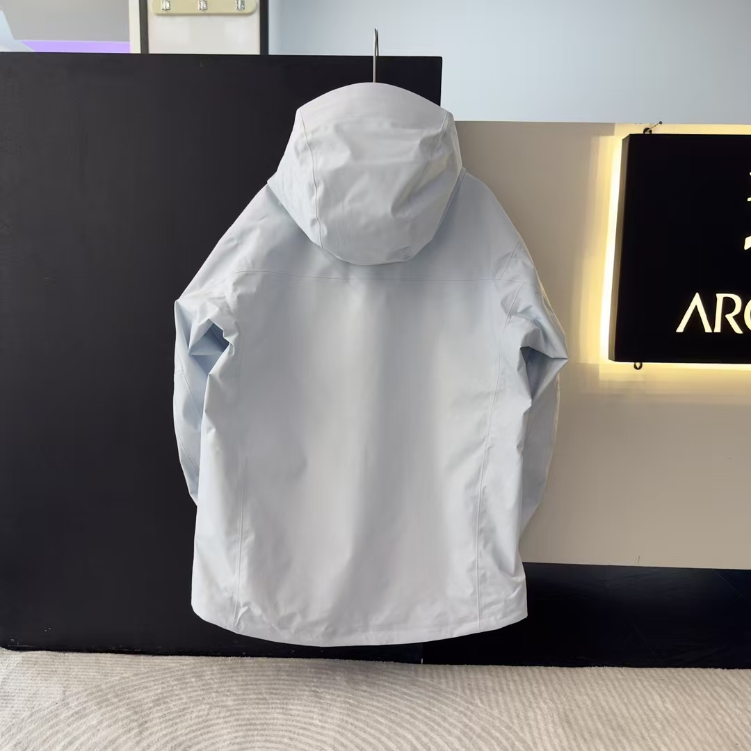 Arc'teryx White GORE-TEX Pro Hardshell Jacket with Embroidery