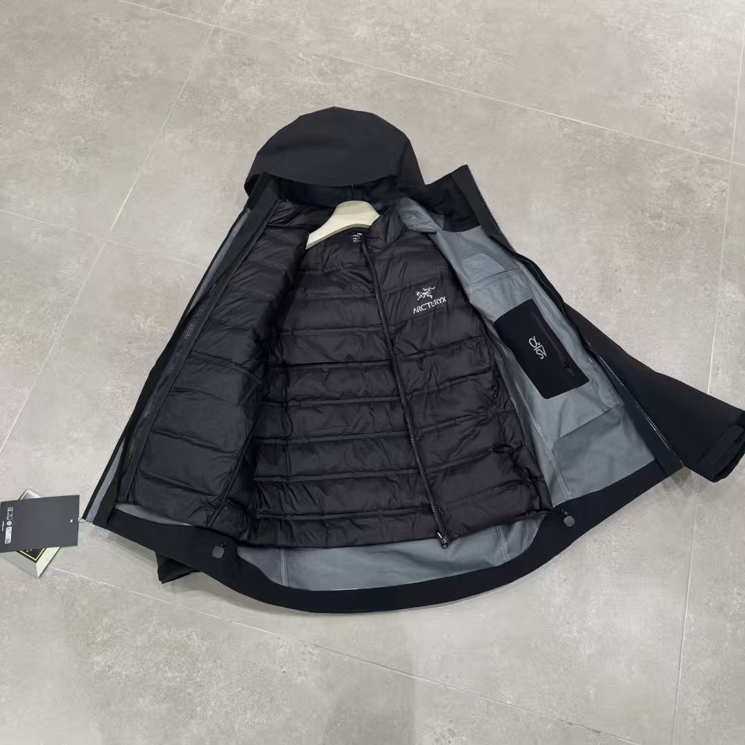 Arc'teryx 7th Generation Black Hardshell Down Jacket