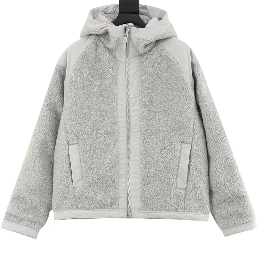 Canada Goose Reversible Lambswool Zip Jacket in Light Grey