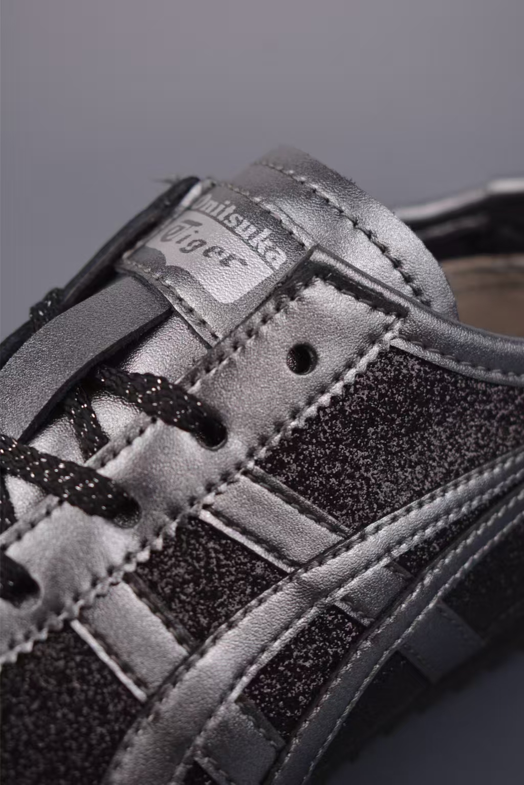 ASICS Onitsuka Tiger Mexico 66 NM in Black & Silver – Hand-Dyed Retro Sneakers