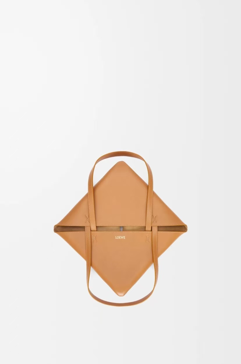 LOEWE Medium Puzzle Fold Bag in Warm Sand Yellow Glossy Calfskin