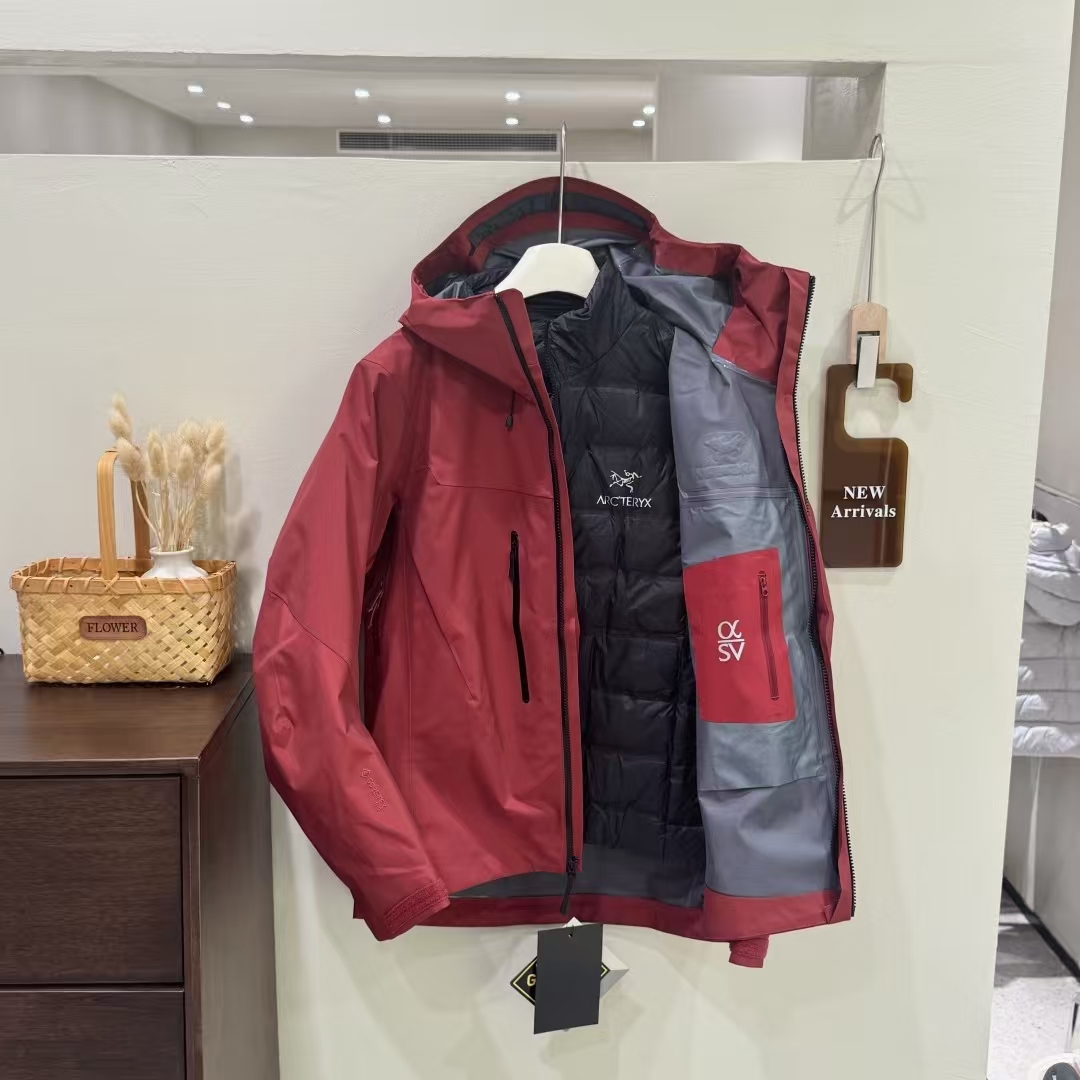 Arc'teryx 7th Generation Red Hardshell Down Jacket