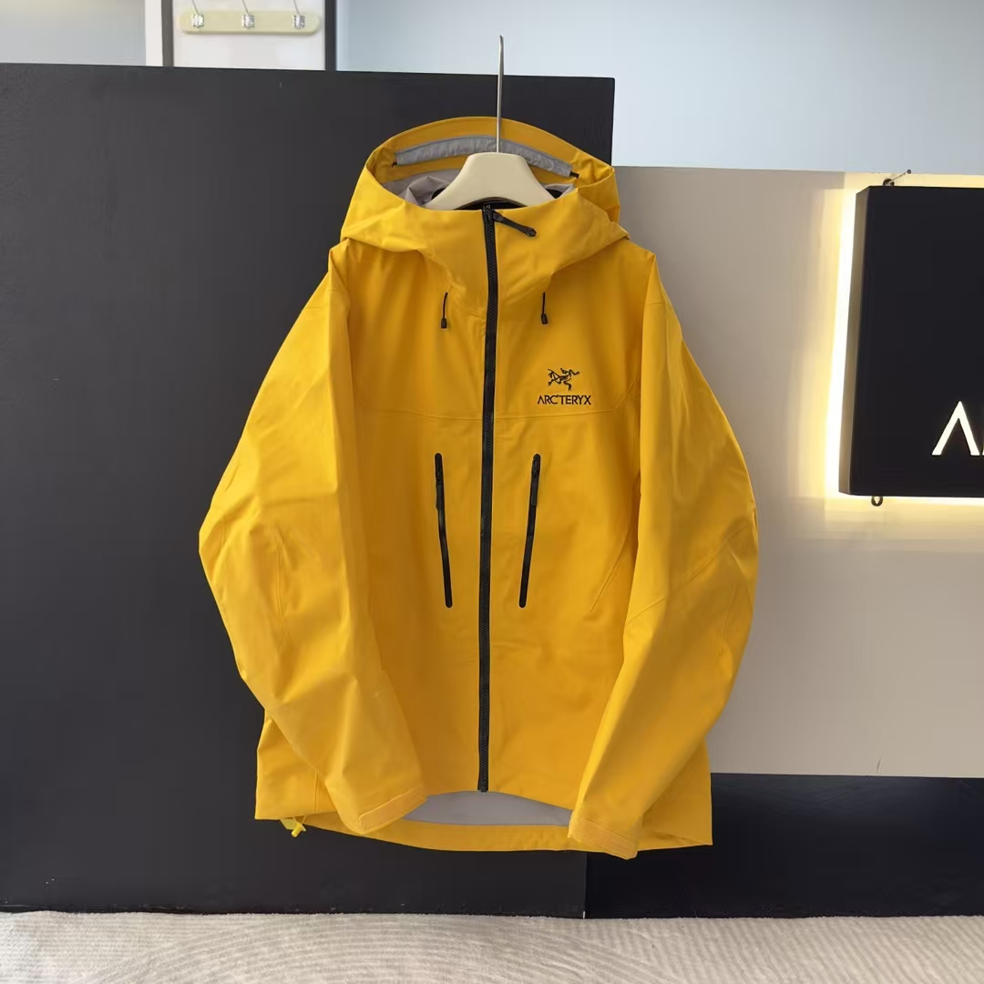Arc'teryx Yellow GORE-TEX Pro Hardshell Jacket with Embroidery