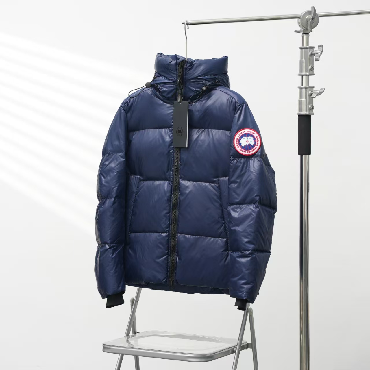 Canada Goose Blue Puffer Jacket – Red Label Edition, Hooded