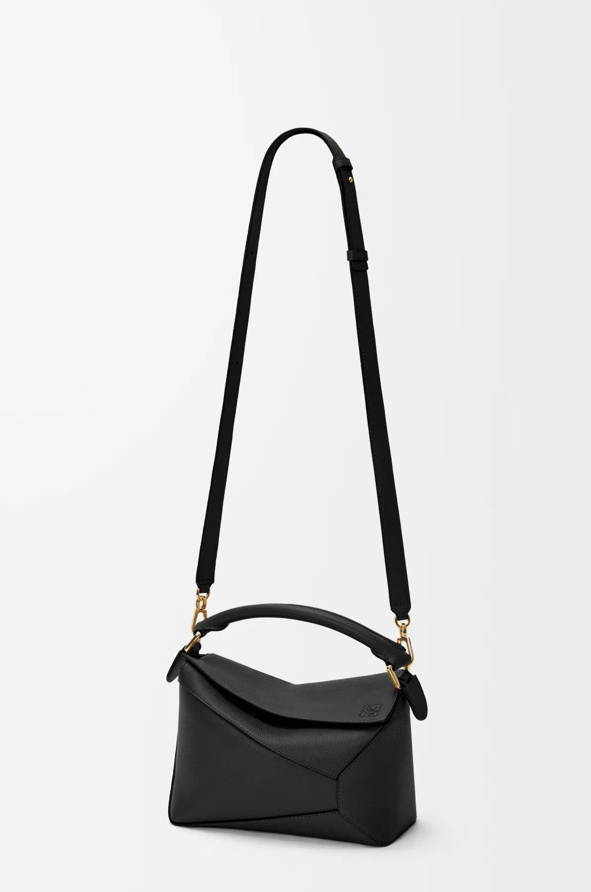 LOEWE Small Puzzle Edge Bag - Black, Geometric Design & Overlapping Panels