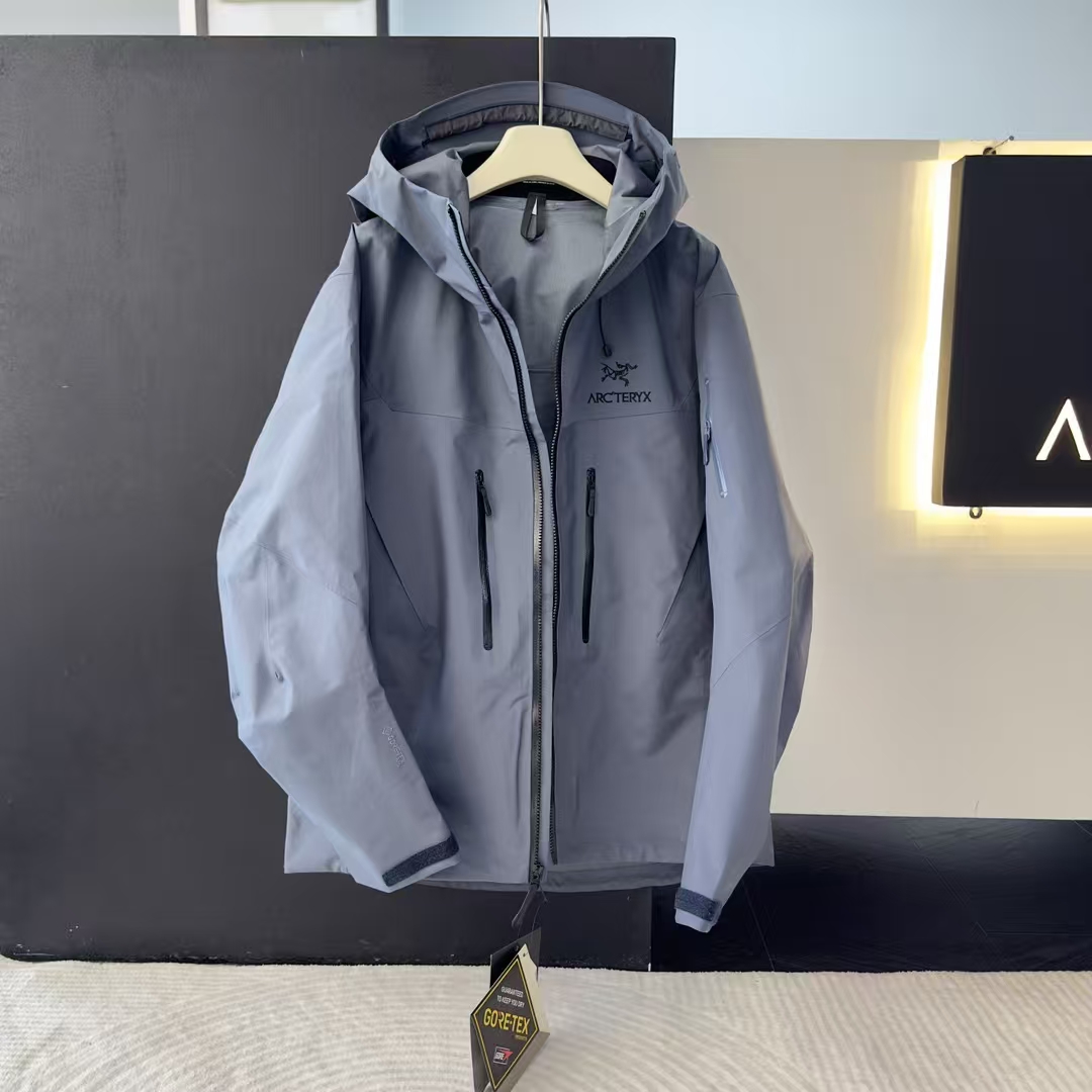 Arc'teryx Grey GORE-TEX Pro Hardshell Jacket with Embroidery