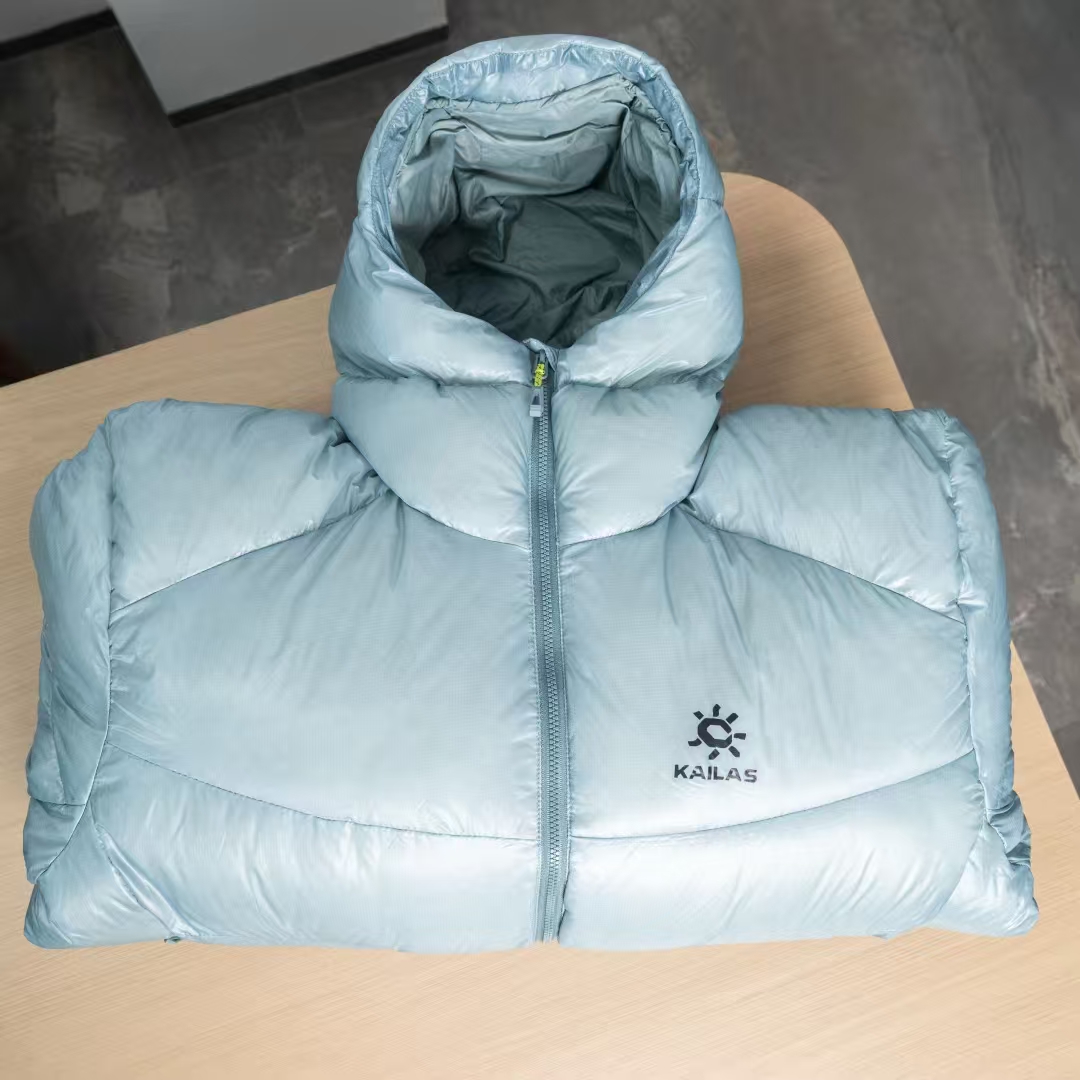 KAILAS 5000GT 1000-Fill Down Jacket in Light Blue – Ultralight Alpine Parka