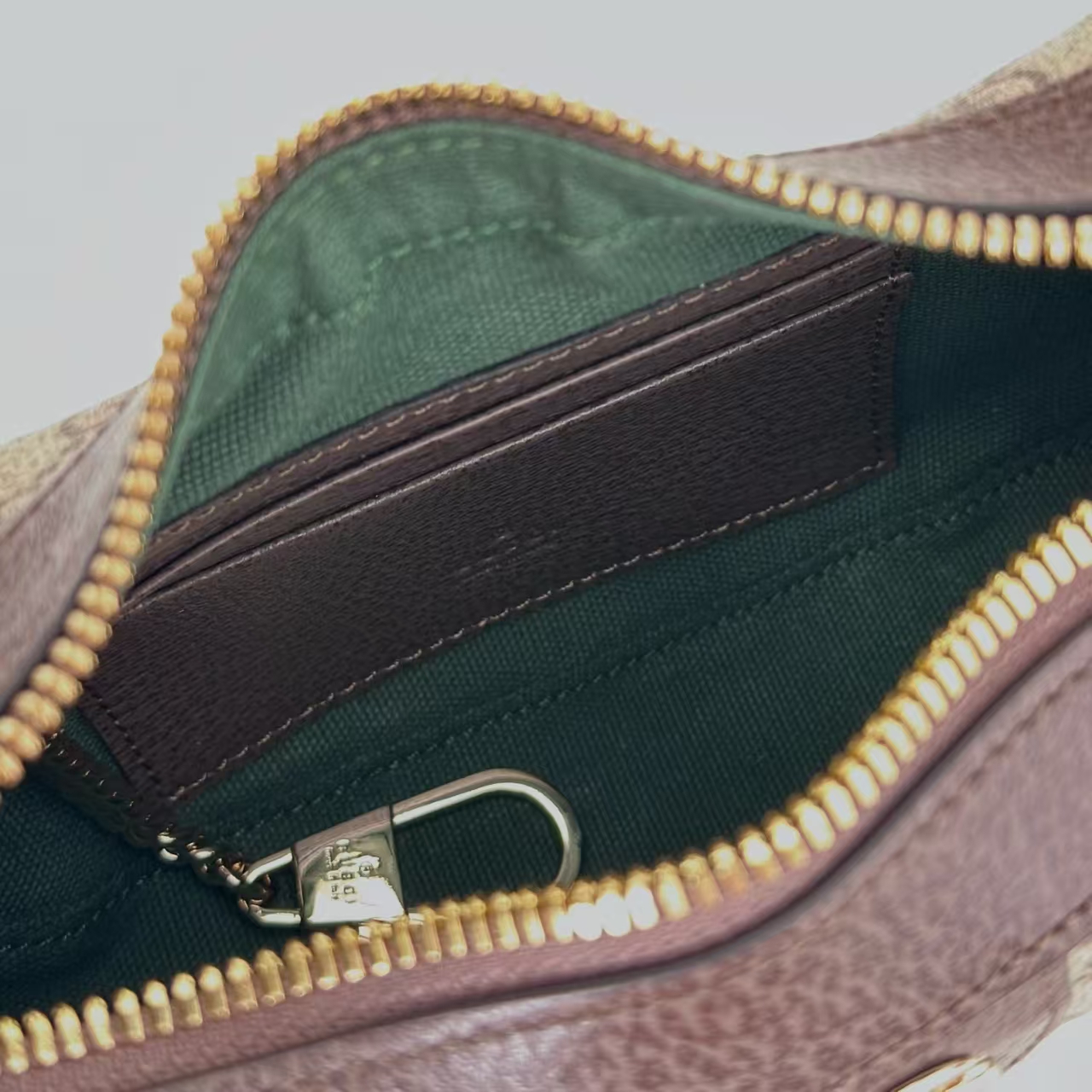 Ophidia Small Shoulder Bag in Beige/Brown GG Coated Canvas