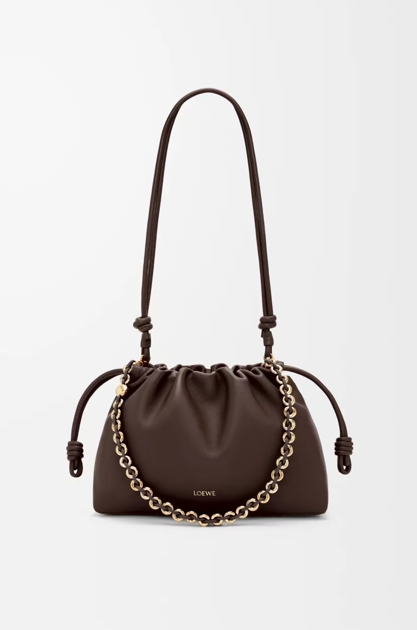 LOEWE Medium Flamenco Bag in Brownie Soft Napa Lambskin