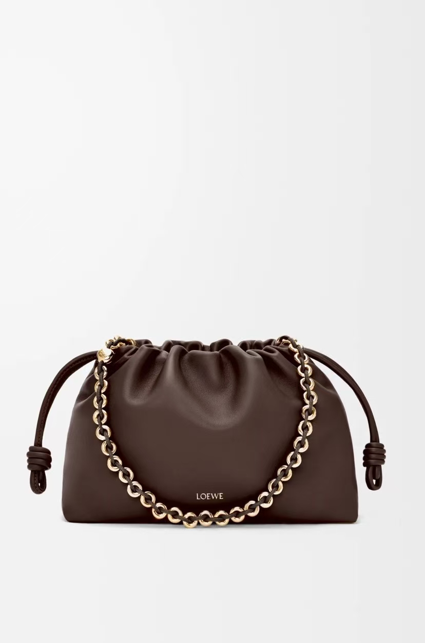 LOEWE Medium Flamenco Bag in Brownie Soft Napa Lambskin