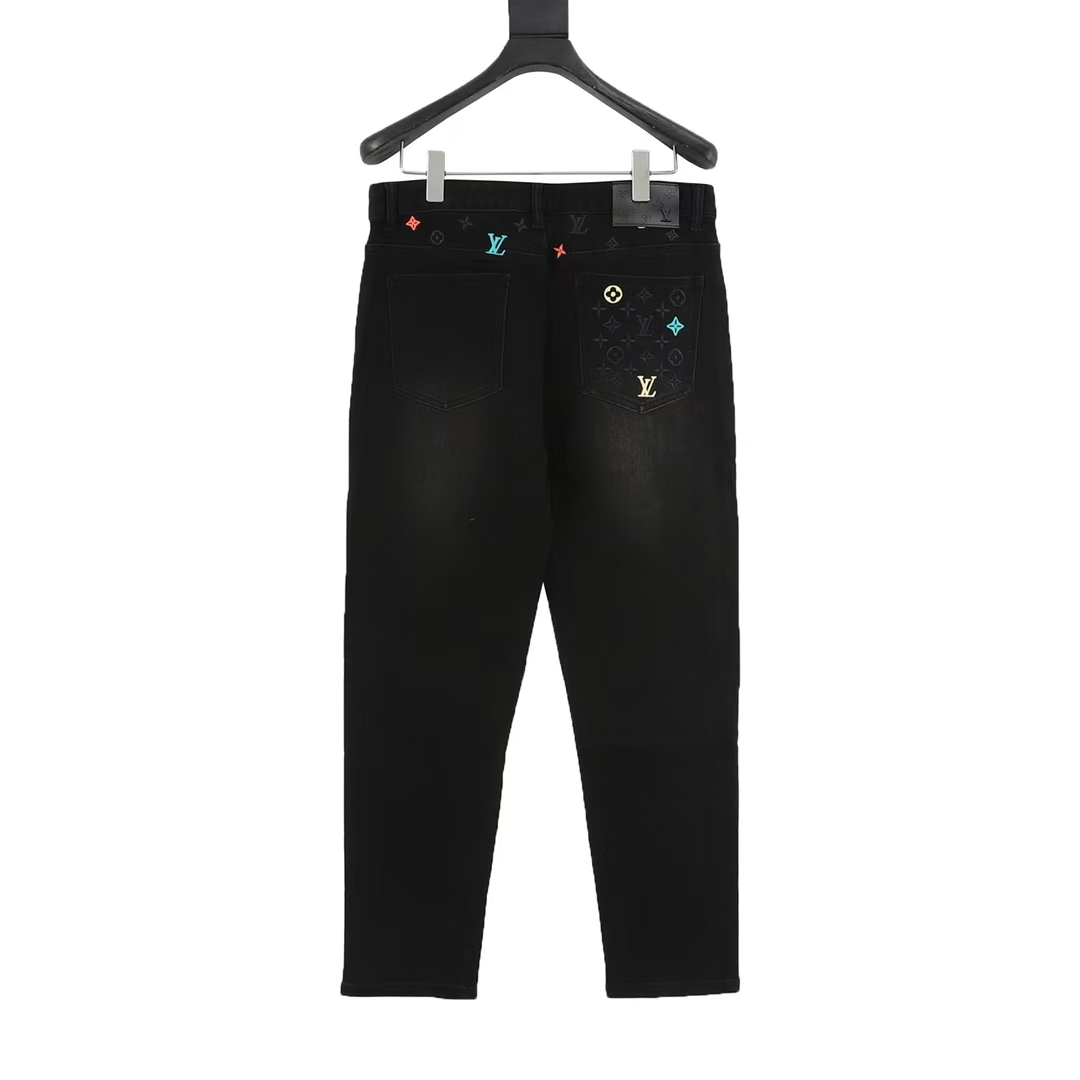 Louis Vuitton Maximalist Denim | Artisanal Embroidery on Classic Monogram Pockets