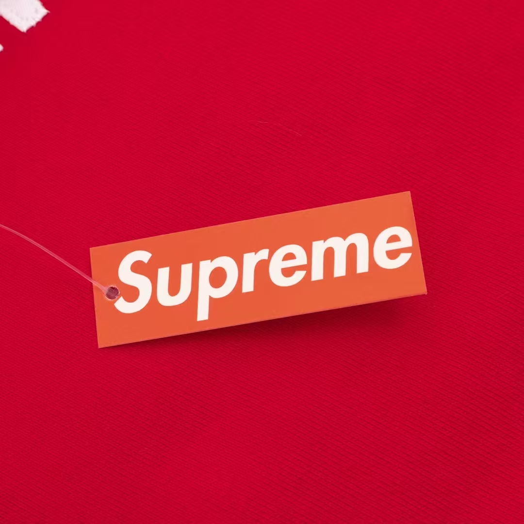 Supreme Archive Hoodie in Varsity Red with Embroidered Logo